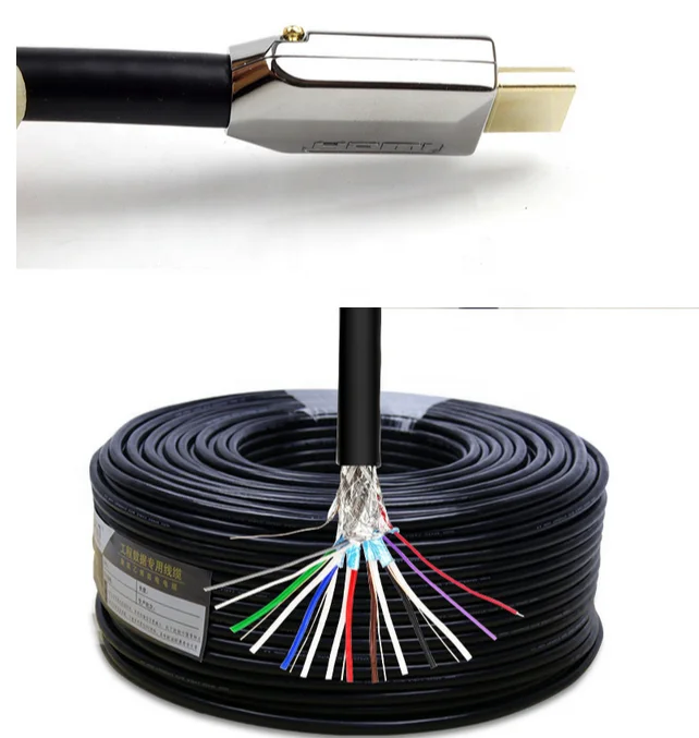 24 AWG HDMI OD9.5MM Wire cable Shielded Signal Electronic Wire PVC Shielded Signal Cable