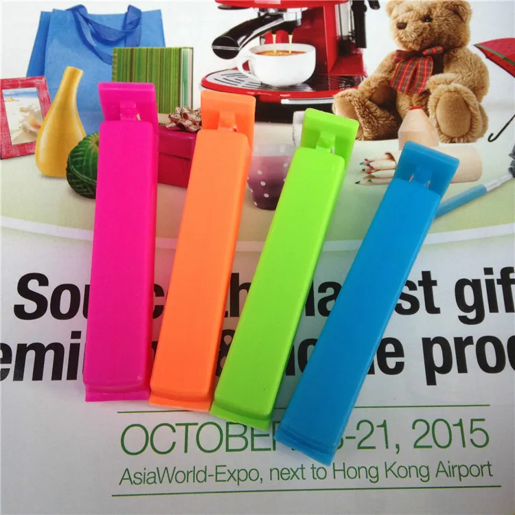 Wholesale Colorful Food Grade rubber coffee sealing clip food bag tea bag moisture-proof clip plastic bag clip