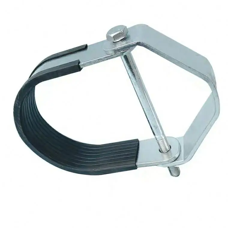 Custom OEM HD Electro Galvanized Steel Plastic Coating Clevis  Hanger for Vertical Pipe Support