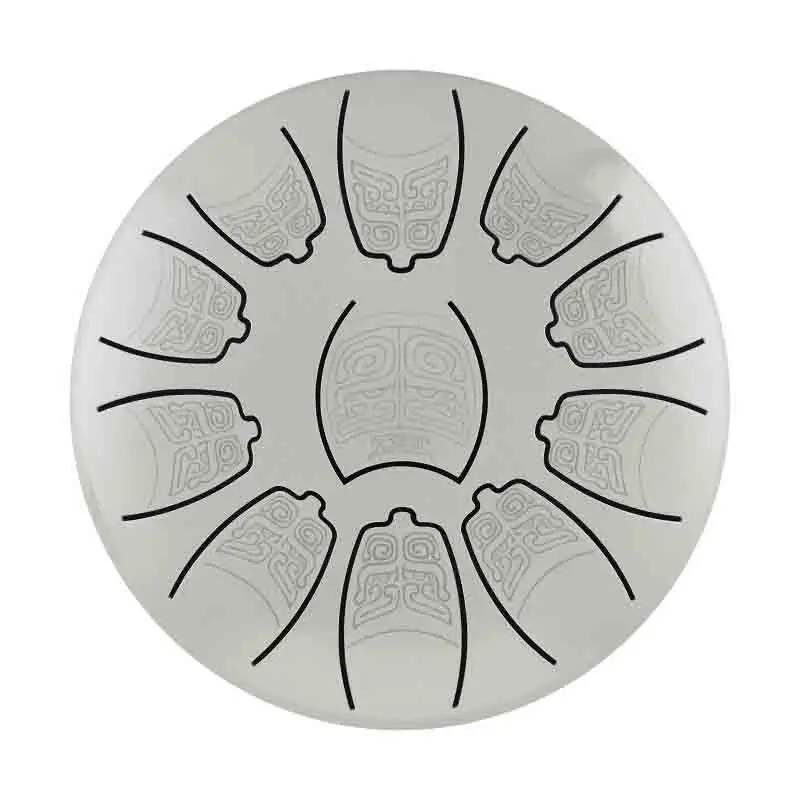 Made in China high cost performance engraving white 6 inches 11 tongues Tank Handpan hank drum  Steel tongue drum