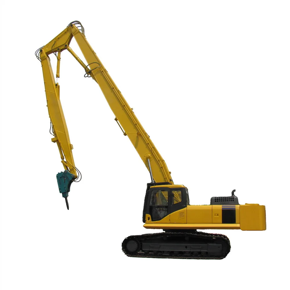 Three stage Long reach high reach building Demolition boom And arm with breaking hammer or hydraulic cutter