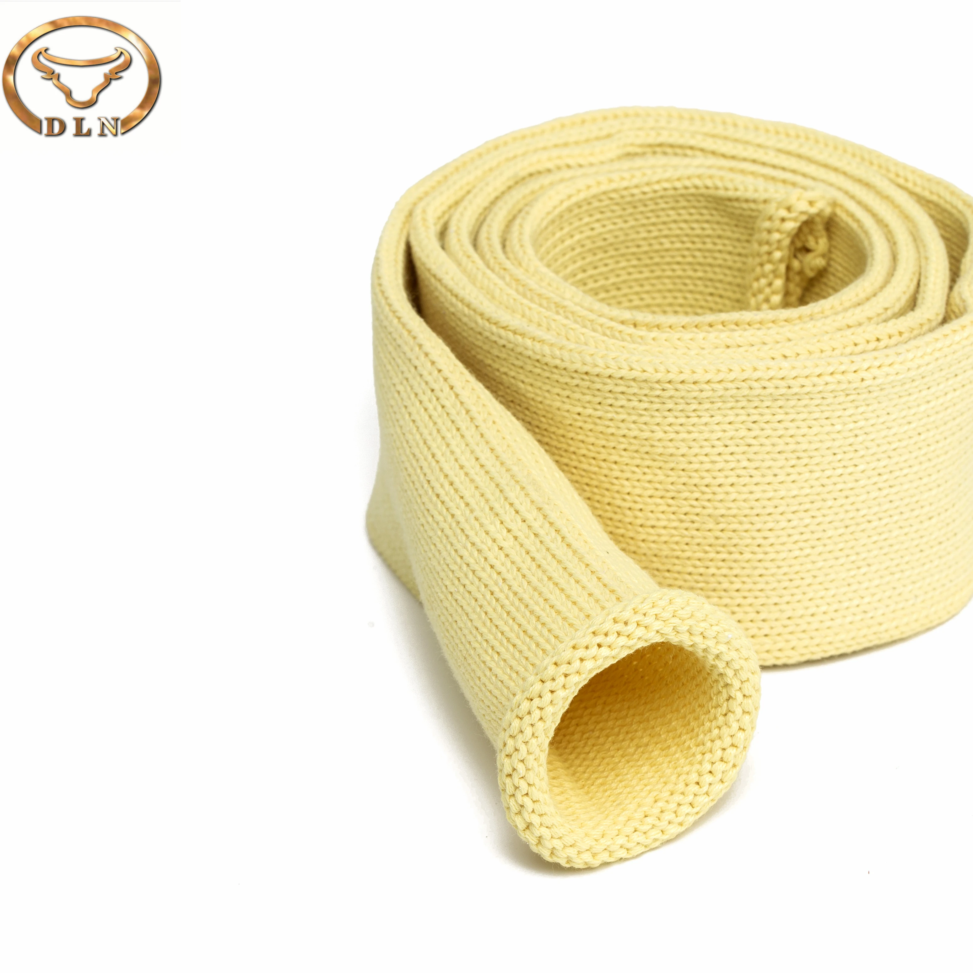 
Customized Anti-abrasion safe aramid knitting sleeve, aramid knitting tube with high temperature resistant 