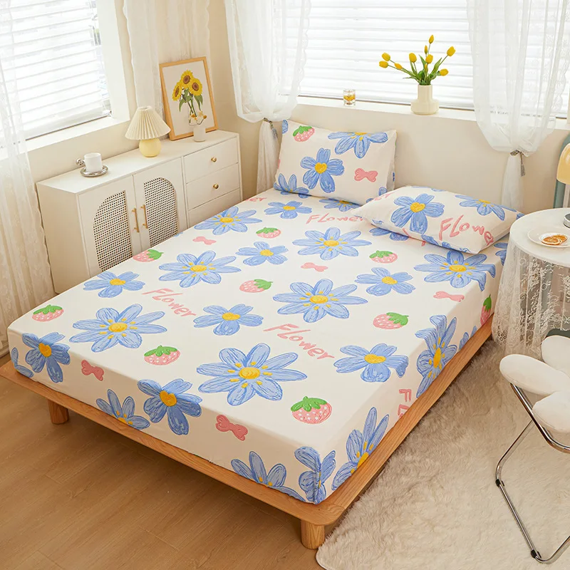 Мулан, постельное белье с цветочным принтом, индивидуальные Натяжные простыни, оптовая продажа, хлопковое покрывало из полиэстера