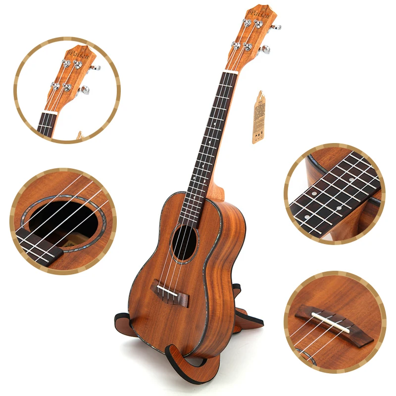 High Quality Tenor Koa Ukulele China 26 inch Guitar Kecil Wholesale OEM