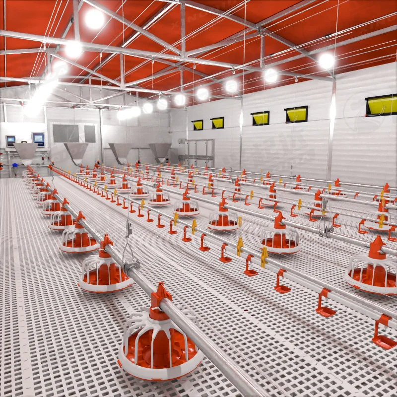 New model Automatic broiler Floor raising Equipment Automatic poultry feeding system Chicken Breeding Pan Feeder