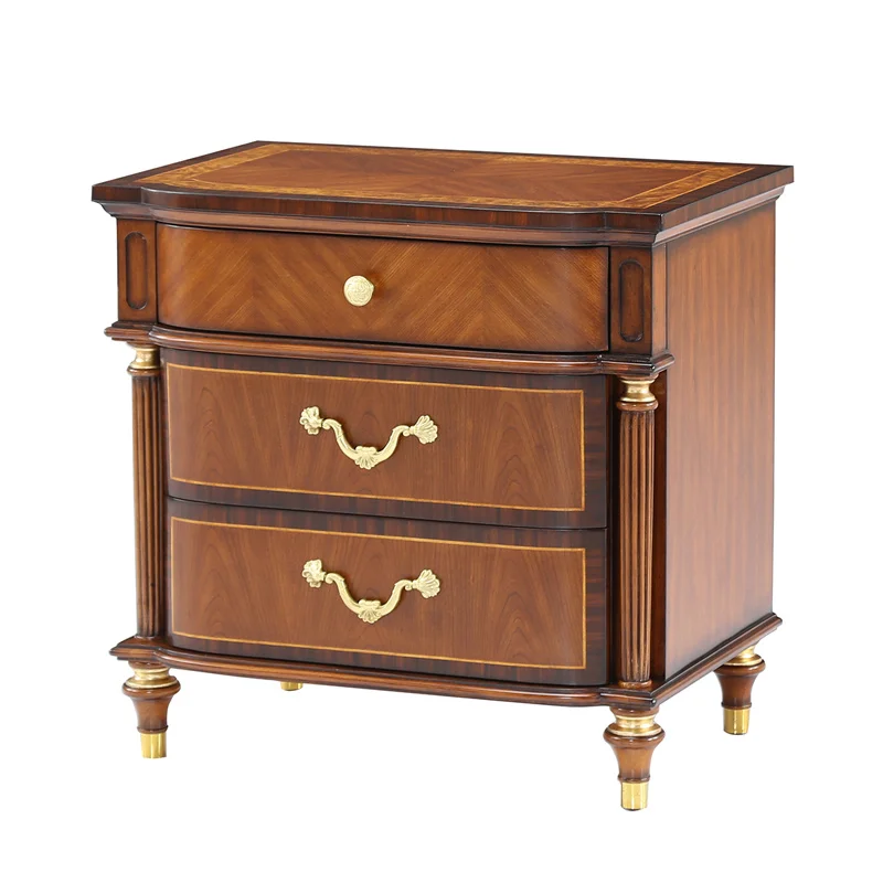 Chinese Bedside Tables Antique Home Bedroom Furniture Wood Storage Cabinet Carved Royal Bed Side Table