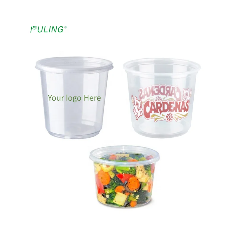 oem microwave restaurant take out food packaging box clear logo custom print plastic Deli containers