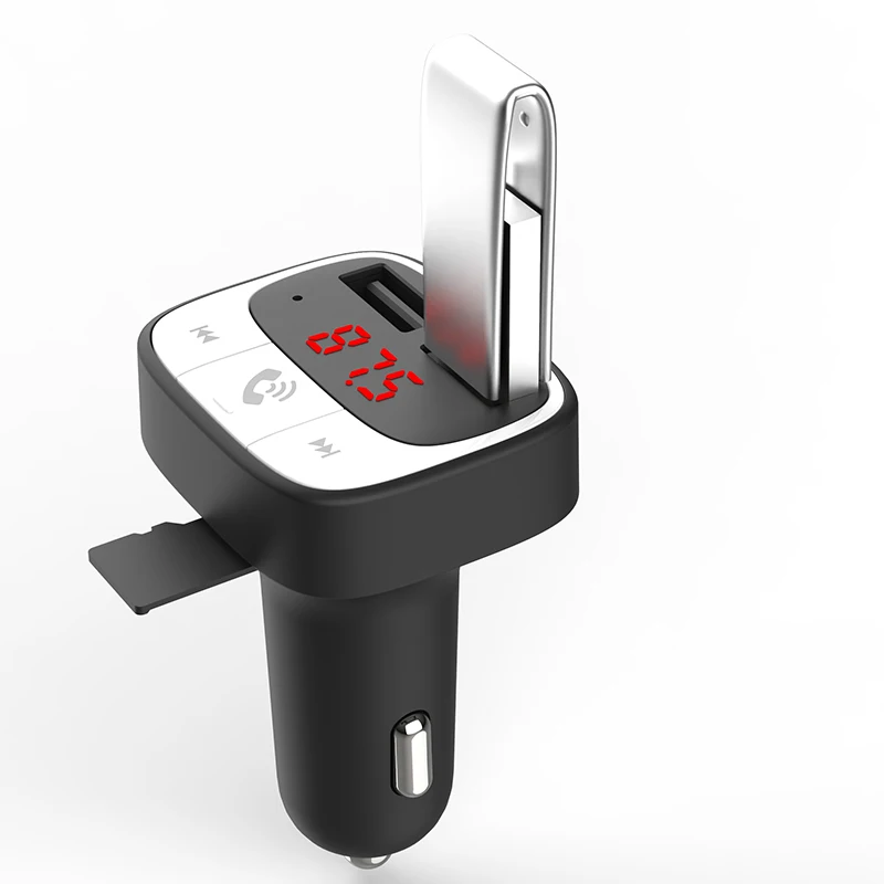 2022 New Product Dual USB Car Phone Charger Fast Charging Wireless Charger QC3.0 Car Charger with FM Transmitter