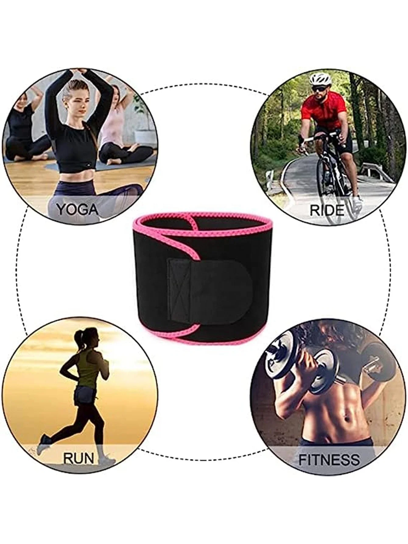 Fitness Gym Belt for Women Men Sauna Tummy Slimming Corset Sweat Waist Trainer Adjustable Body Shaper Reducing Shaping Girdles