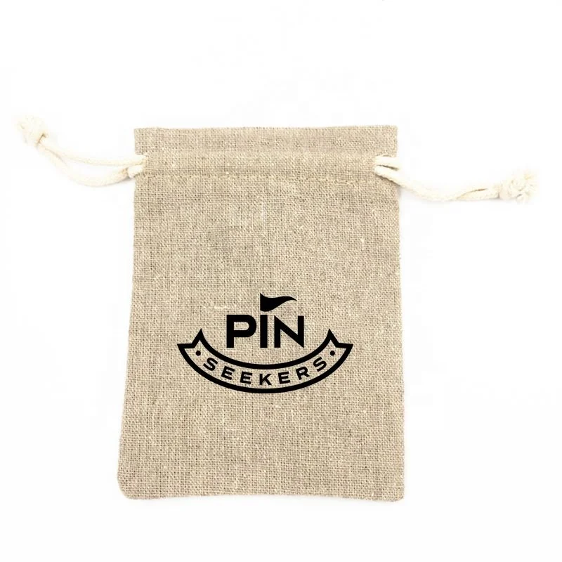 Eco Friendly Small Linen Drawstring bag/wholesale hemp bag drawstring