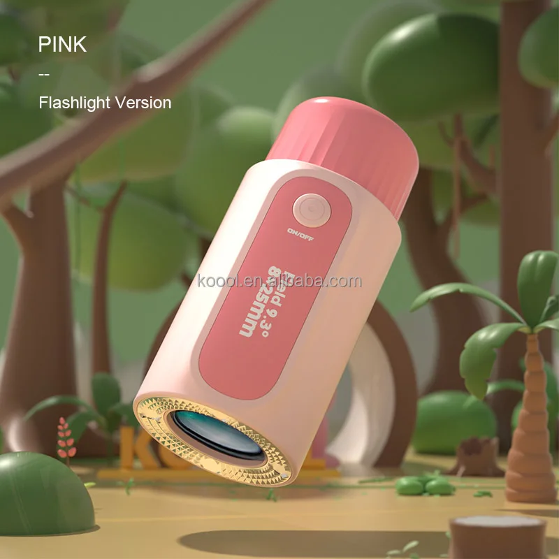 Unique Design ABS Plastic Craftes LED Flashlight Standard 8x25 Creative Gift For Kids Telescope Toy