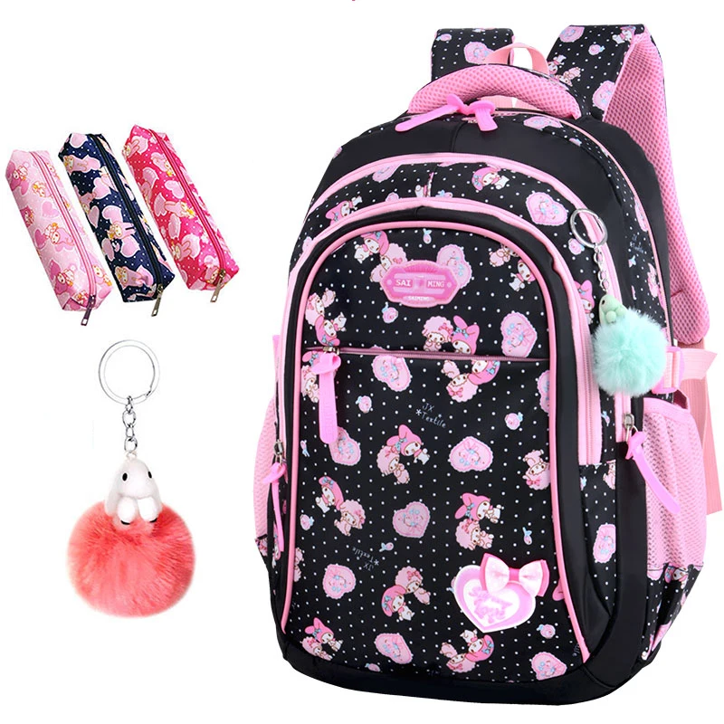 Cute Flowers Pattern Primary School Bookbag Girls Backpack Book Bags for kids in 2019