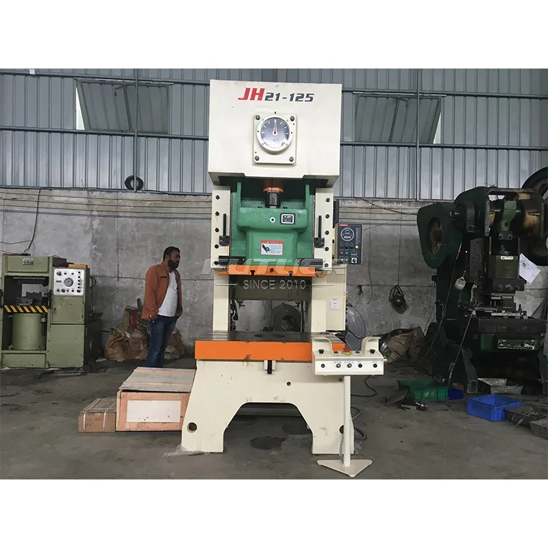 JH21 -125 open front fixed bed press with dry clutch and hydraulic overload protector