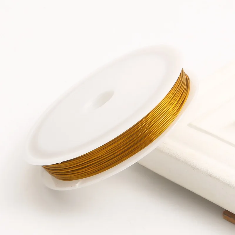 1 Roll Steel/Gold Color Wire Rope 0.3 0.38 0.45 0.5 0.6 0.7 0.8mm Stainless Steel Wire Cords DIY Jewelry Making Accessories