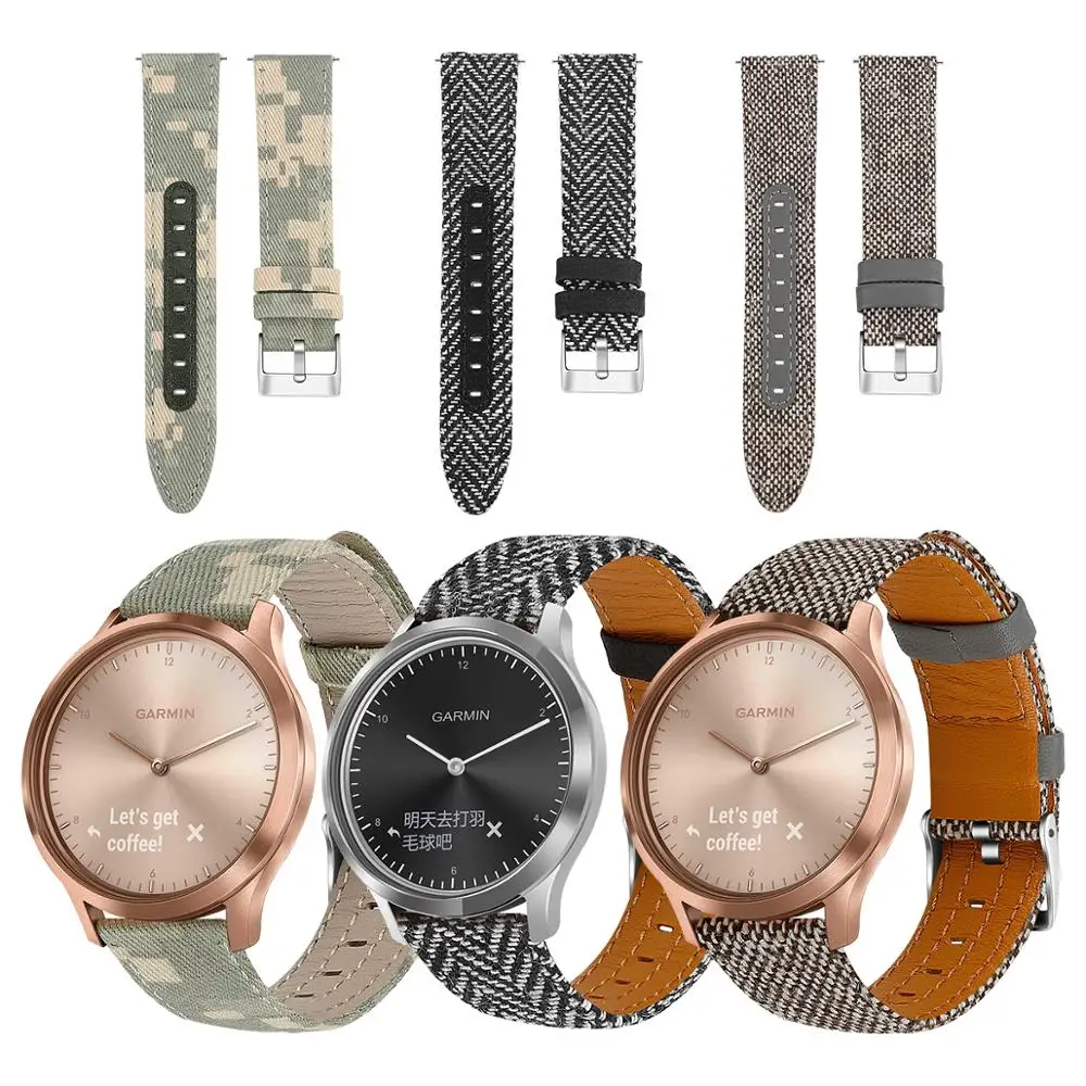
Wholesale Canvas Watch Band Replacement Watch Strap for Garmin HR 