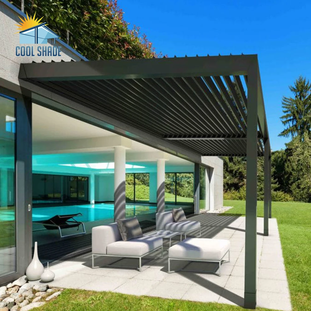Gazebo Pagola Bioclimatic Motorized Outdoor Modern Pergola Aluminium