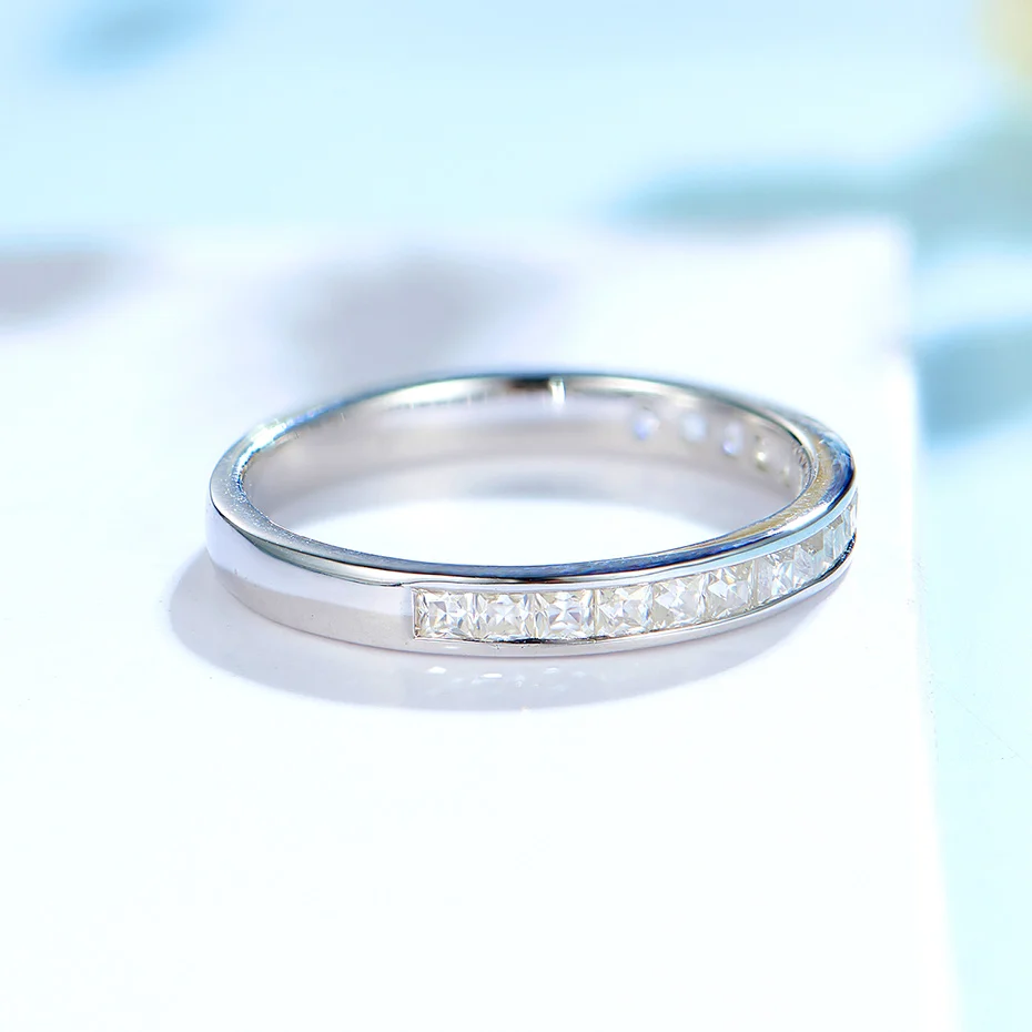 Customize Jewelry Kuololit 585 10K Rose Gold Ring for Women Solid labDiamond Moissanite Ring Matching Eternity Band