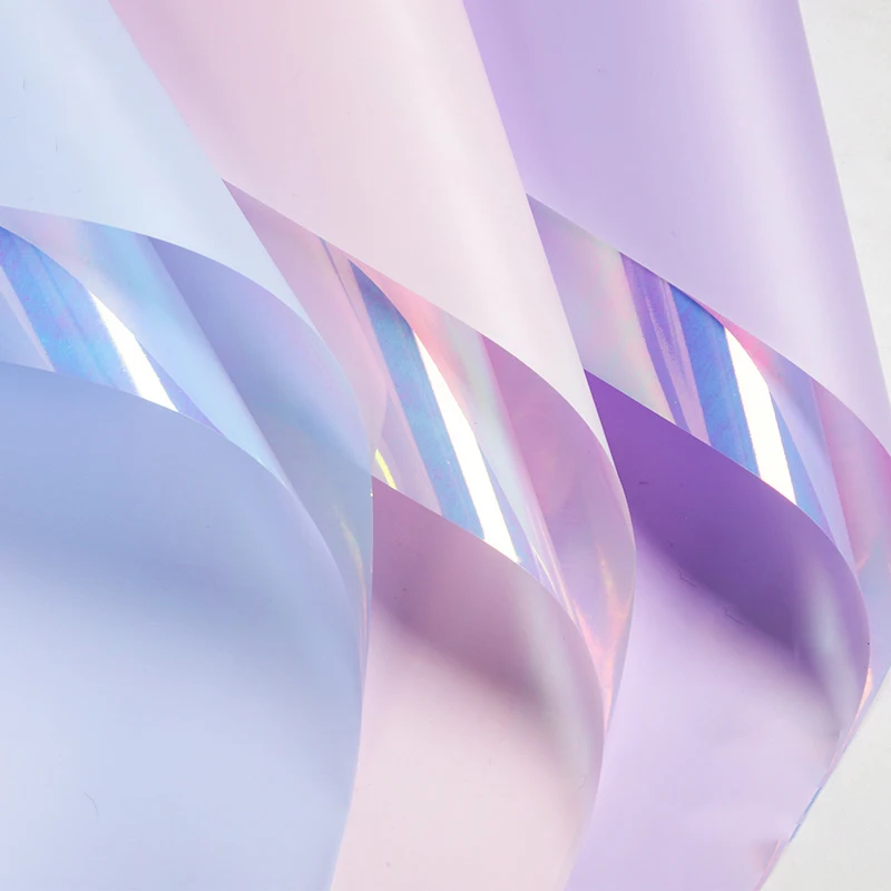 High Quality Double sided Colorful Plastic Flower Wrapping Paper Wholesale