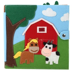 Montessori Busy Book Toys Game book doctor rabbit farm education busy book busy board learning toys