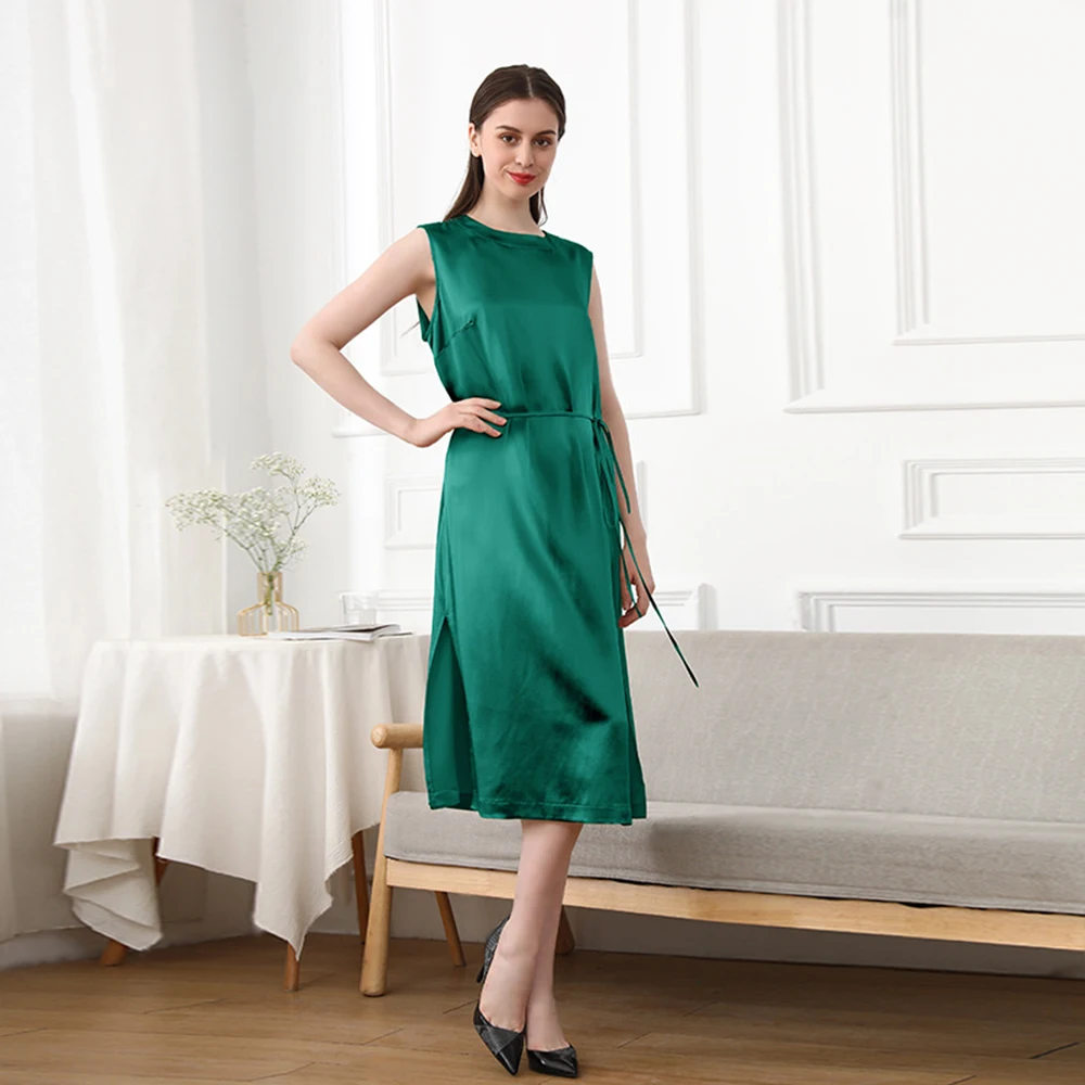 Wholesale Mulberry Silk Sleepwear Luxury Nightgowns 100% Silk Night Dress  For Women