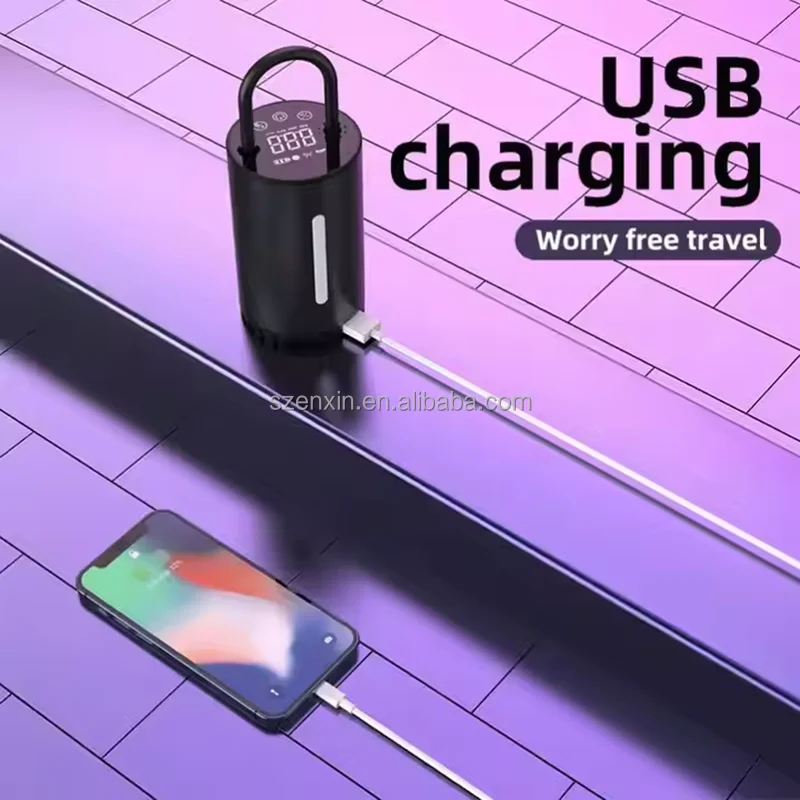 Mini Wireless Tire Inflator Air Pump LED Light Car Air Compressor Motorcycle Bicycle With Tire Pressure Monitor