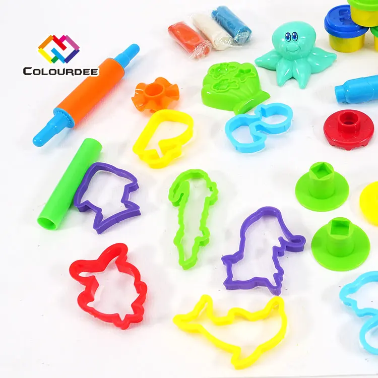 Amazon Hot selling OEM ODM Play Dough Factory Play Toys Modeling Clay Air Dry Clay Slime Non-Toxic Ocean set sea park