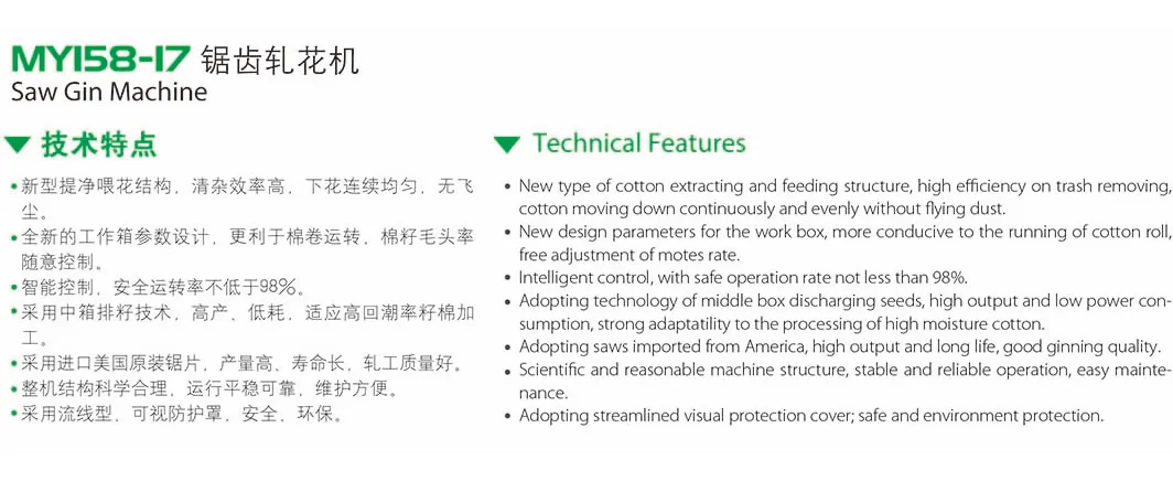 Ginning machine stands of saw ginning (plain)