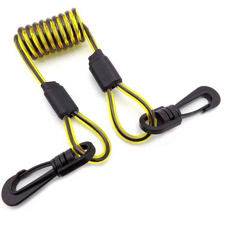 Быстросъемные коррозионно-стойкие шнурки с пластиковым покрытием, пружинные шнурки для дайвинга с крючком