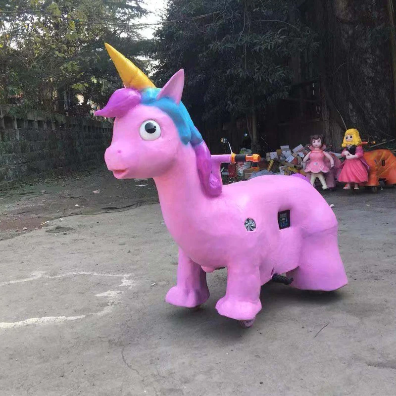 Mall cute riding car girl ride on animal with music