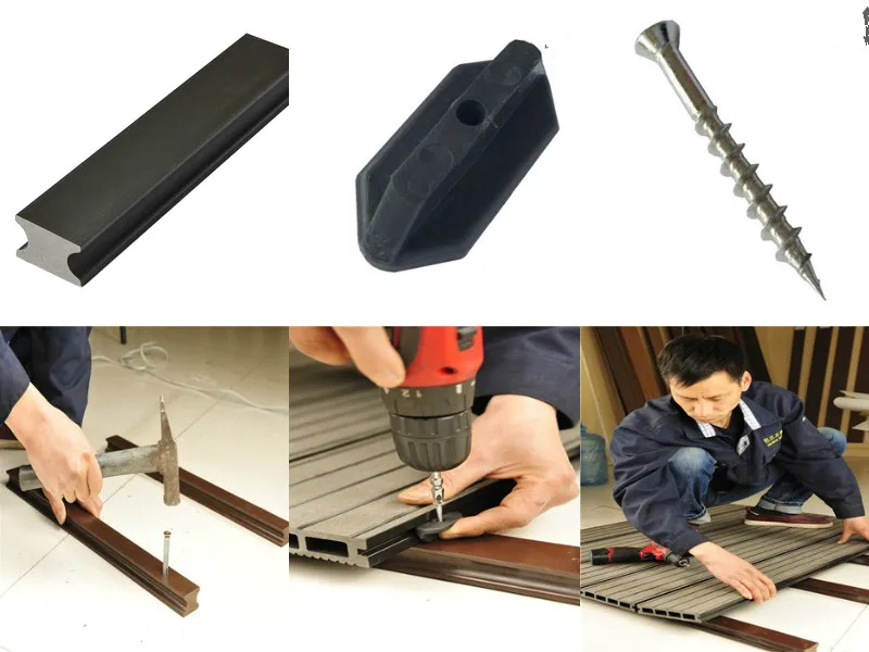 wpc plastic fencing flooring around swimming pool decking