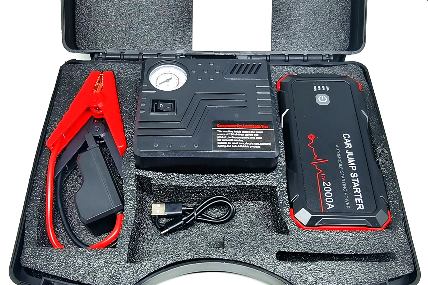 Gligle Jump Starter 12V 20000mAH jump starter 2000A With QC3.0 Power Generator Car Start power bank jumper