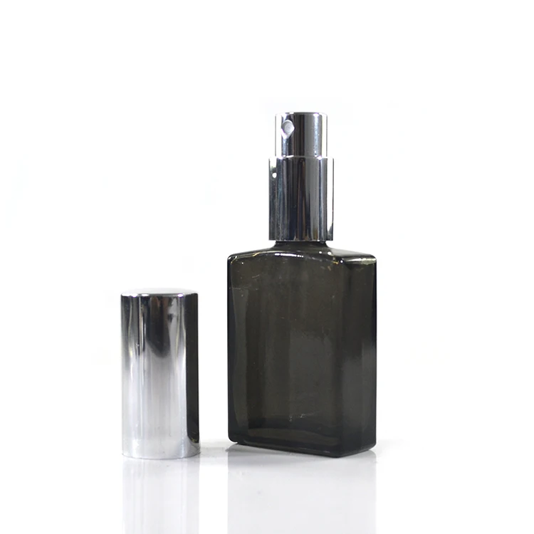 HIGH quality 15ml 30ml 50ml 100ml Frosted clear black rectangular perfume glass spray bottle