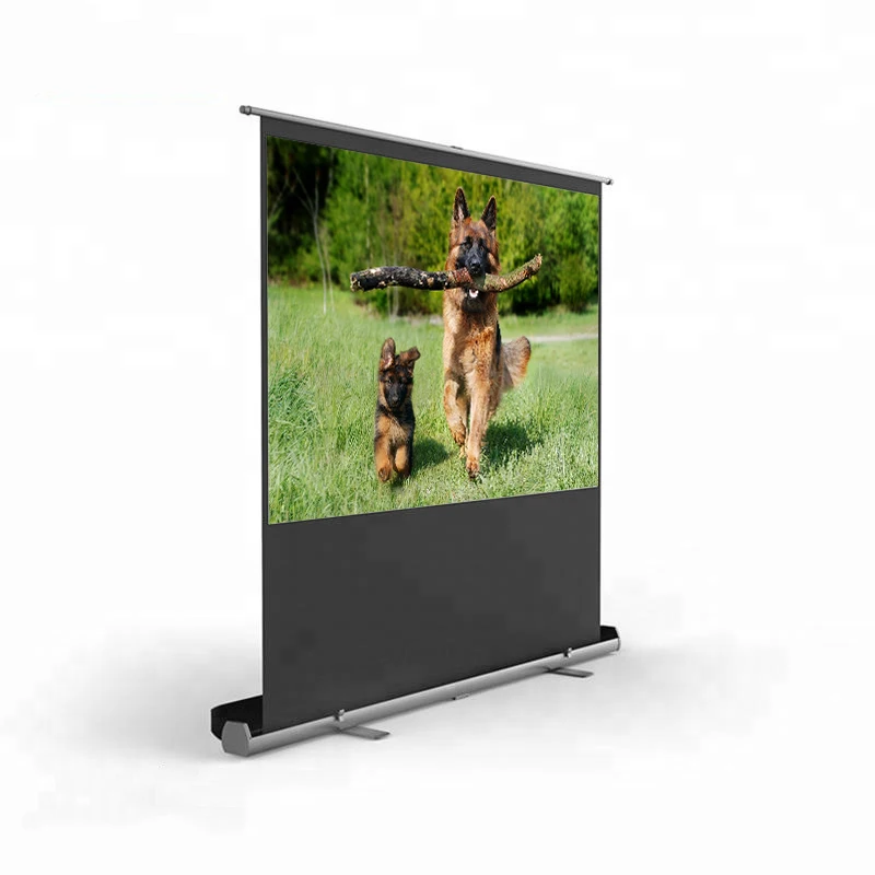 80inch 4:3 Floor Rising Projection Screen, Outdoor Portable Flim Projector Screen Movie Screen for Home Theater Good Price
