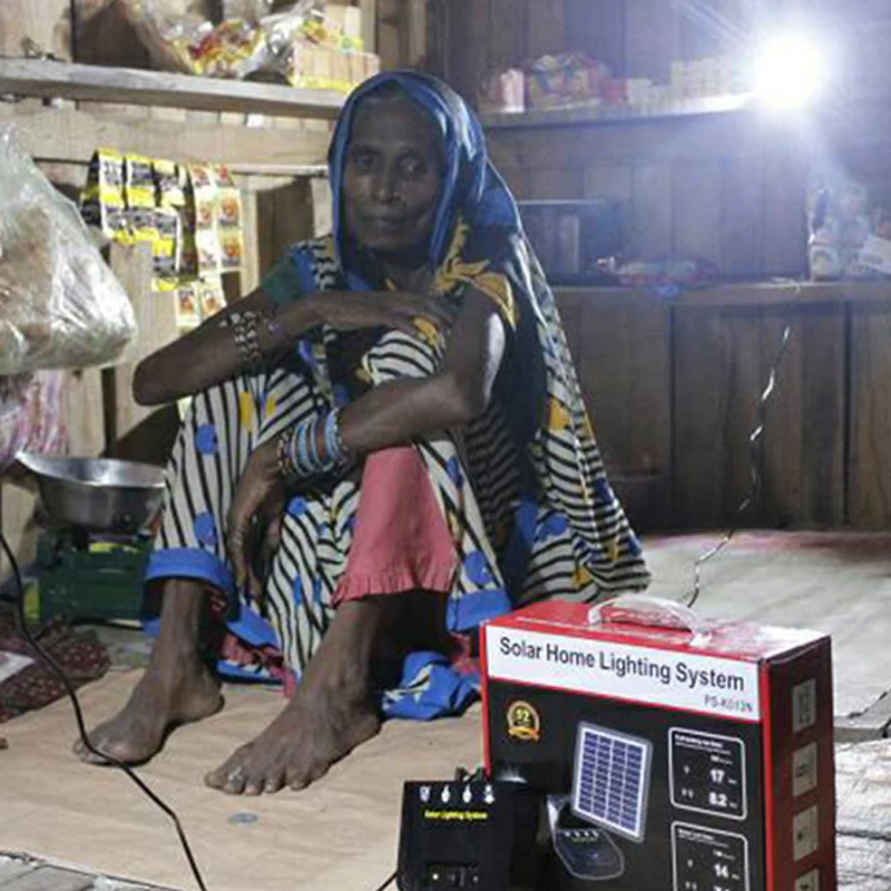 4W Panel Affordable Solar Power Energy Home Lighting System Kit For Two Rooms