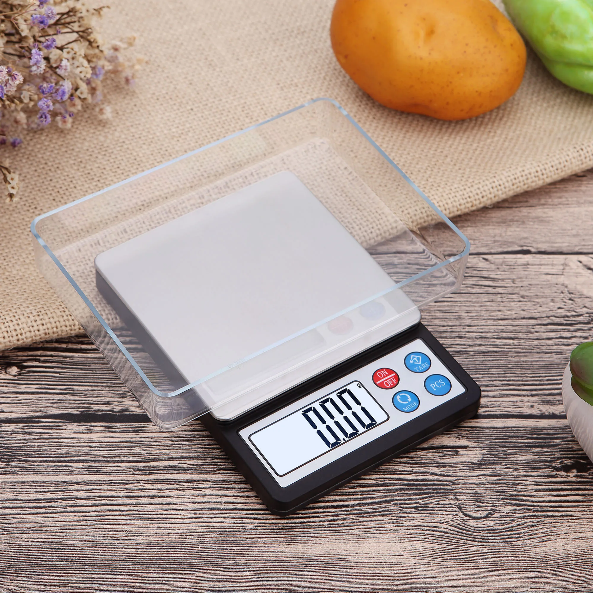 Factory OEM Food Scale 1kg 2kg 3kg Kitchen Measuring Scale 600g/0.01g Electronic Weight Weighing Food Scale With Digital Display