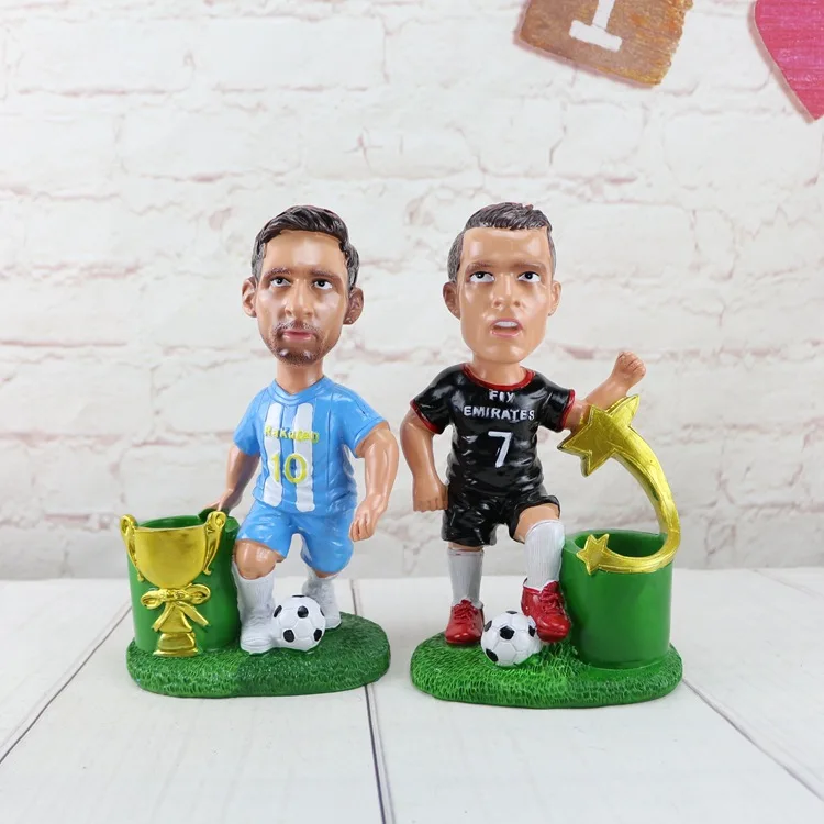 
A soccer star makes a doll model as a gift for fans of 2018 World Cup star messi cristiano ronaldo 