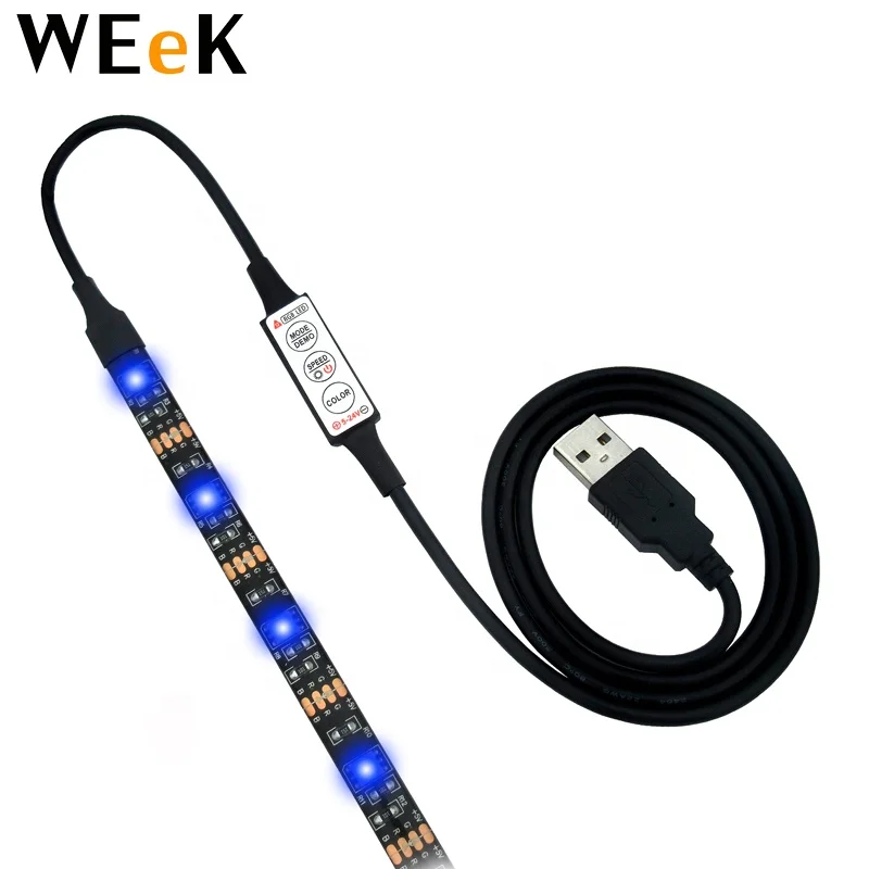 Светодиодная лента с usb-питанием ТВ фонового освещения SMD5050 DC 5V гибкие светодиодные ленты 2 м DIY декоративные полосы WL-USB3K-02
