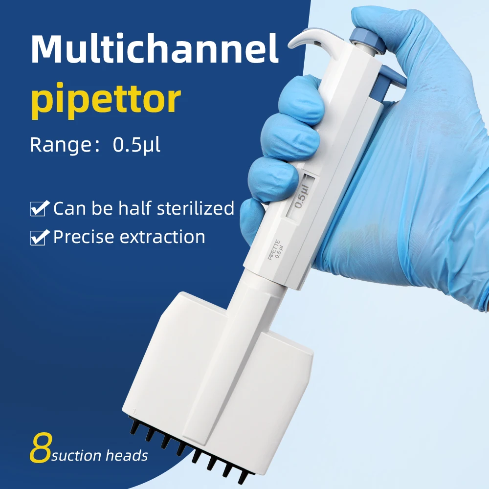 Factory Price 8 Channel Lab Pipette 0.5UL Digital Micro-pipette For Laboratory