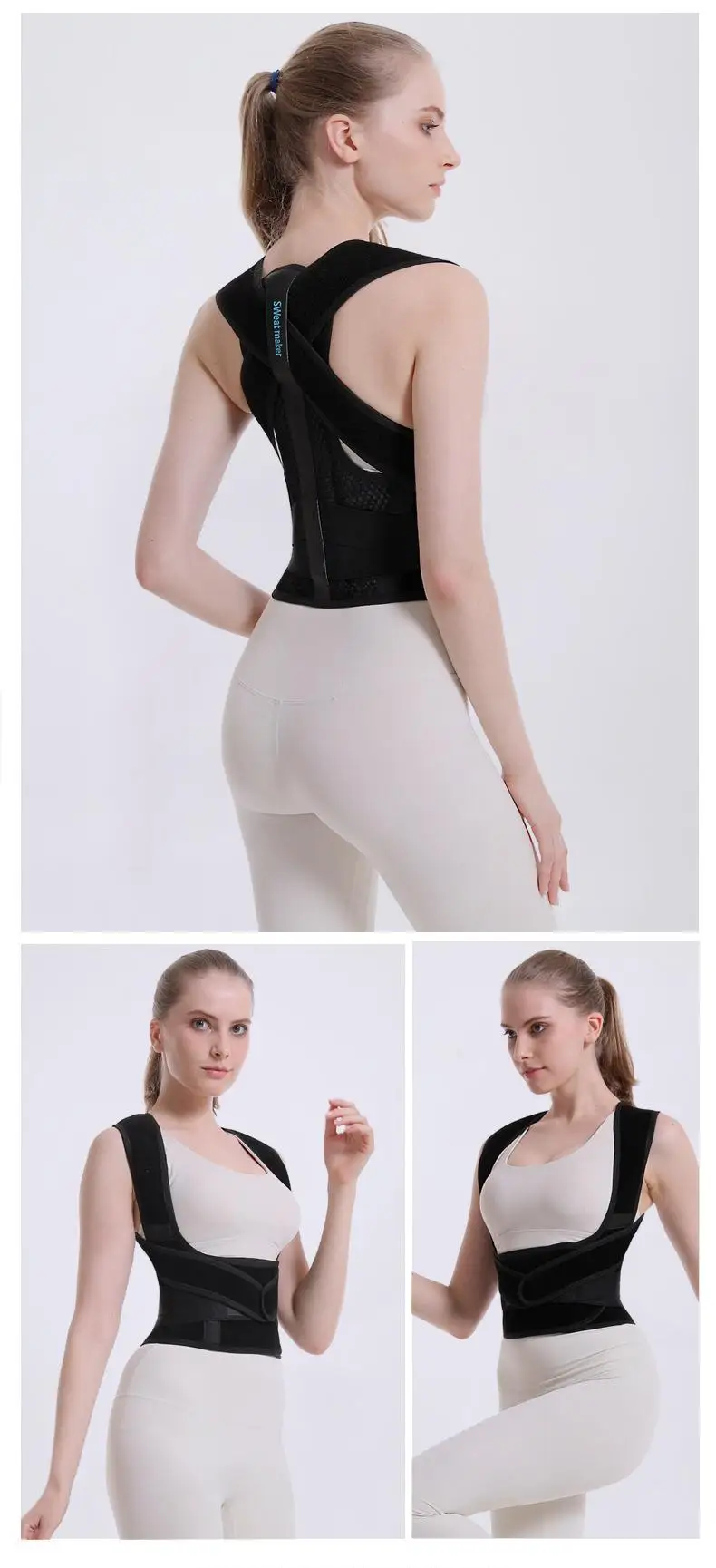 Improve Upper Adjustable Clavicle Back Support Brace Back Posture Corrector Posture Trainer Sports for Women Men