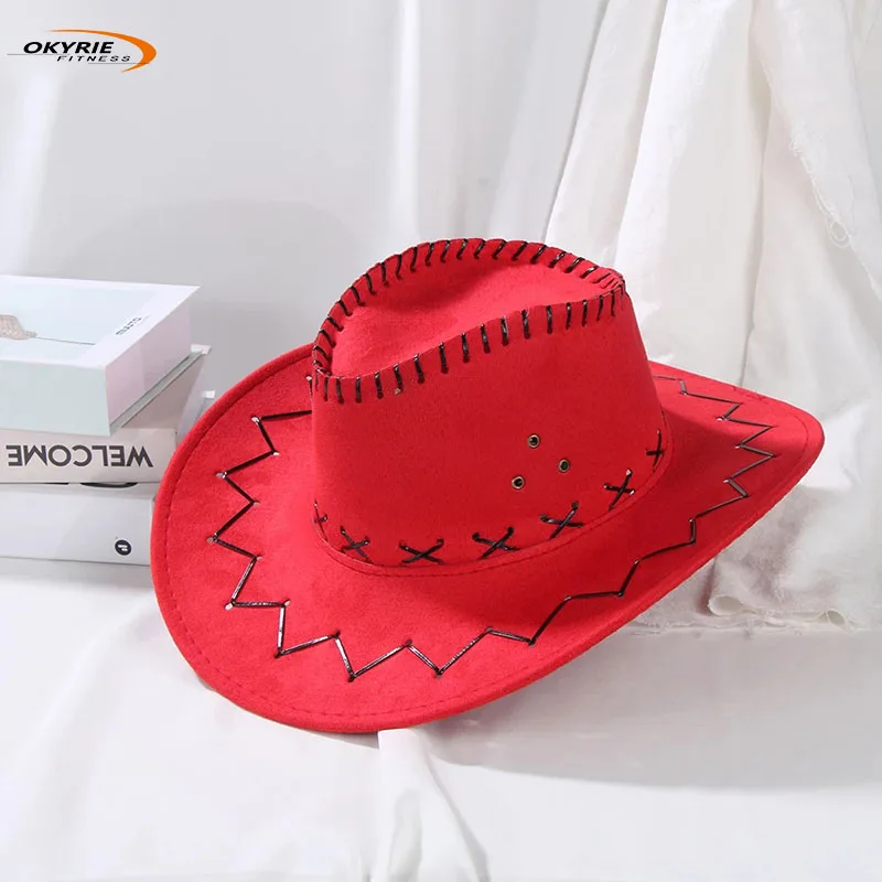 OKyRie Wholesale Cheap China Suede Pink Cowboy Hats