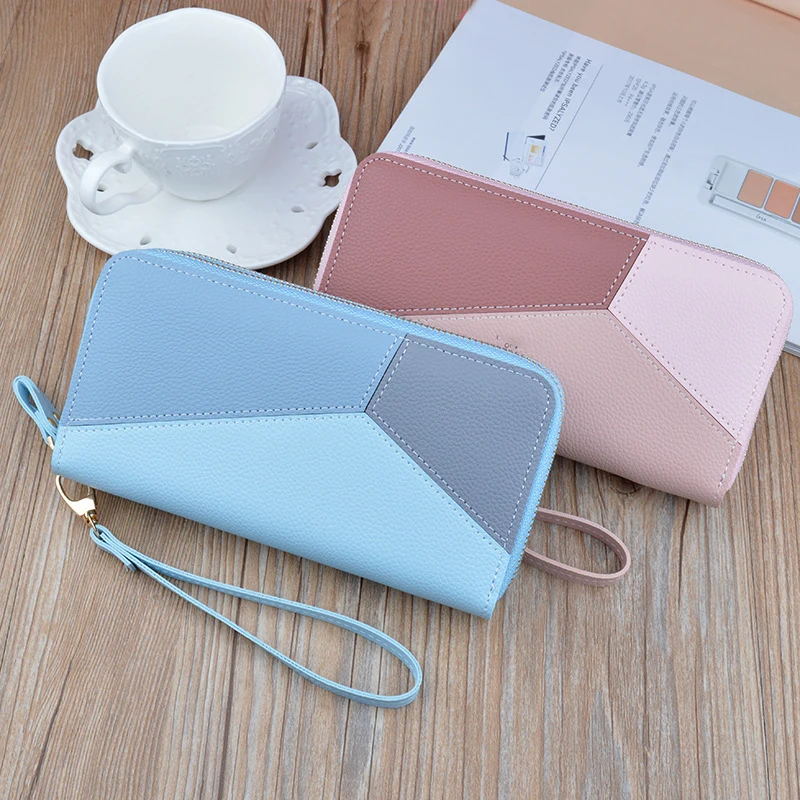 Multi-color Fashion Wallets 2021 Hot Selling Custom Logo and Long Multi-functional Elegant Wallets for Women Fashionable PU