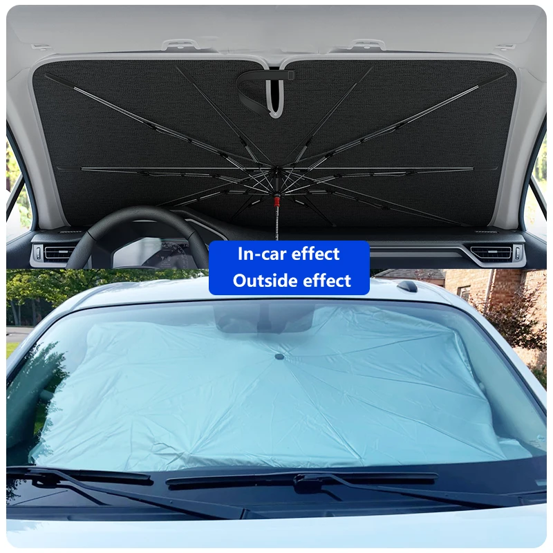 Factory Custom Outdoor special Uv protection Thermal isolation   Portable Foldable Umbrella Style Sunshade Car Windshield