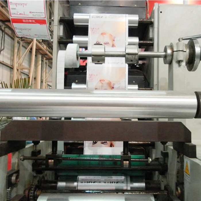 HJRY-850 5 Color PLC Flexo Printer Cold Laminating Flexographic Printing Machine