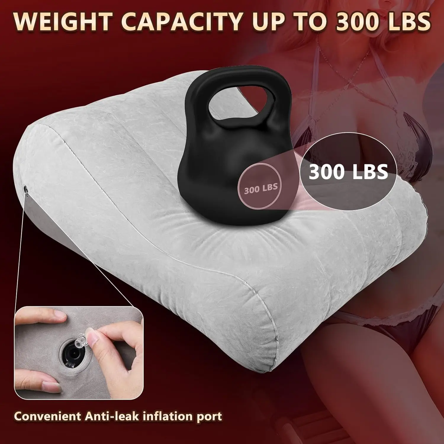 Sex Position Pillow Cushion with Adjustable Sex Leather Bondage Strap for Bedroom Couple Sex Toys for Deep Position Support