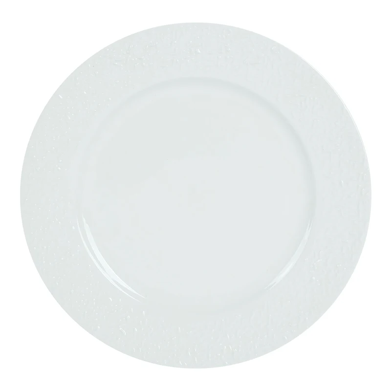 wholesale restaurant hotel party embossed porcelain dinner plates vintage ceramic dinnerware sets white luxury wedding