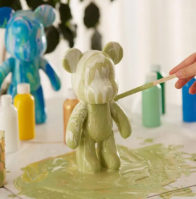 Popular Kids DIY 27 Colors 60ML Fluid Bear Paint Kit Set Liquid Pigment Acrylic Pouring Painting