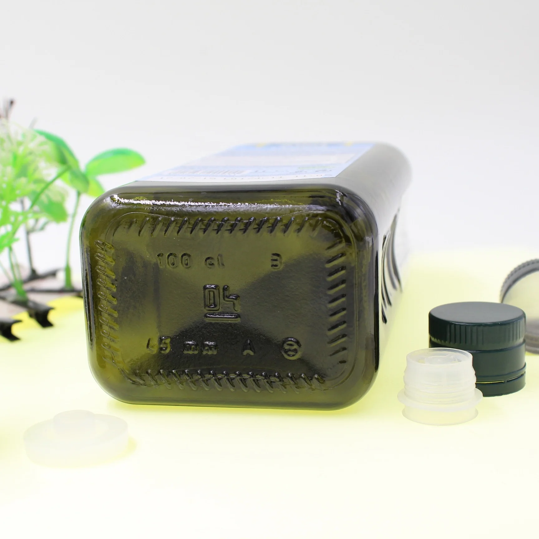 Shanghai linlang 500ml dark green Marasca olive oil bottle