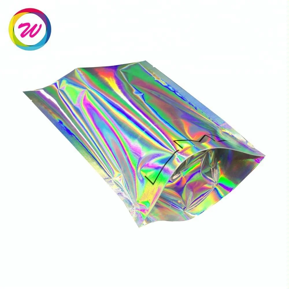 Resealable Mini Ziplock Bag Mylar Bag With Hologram Material