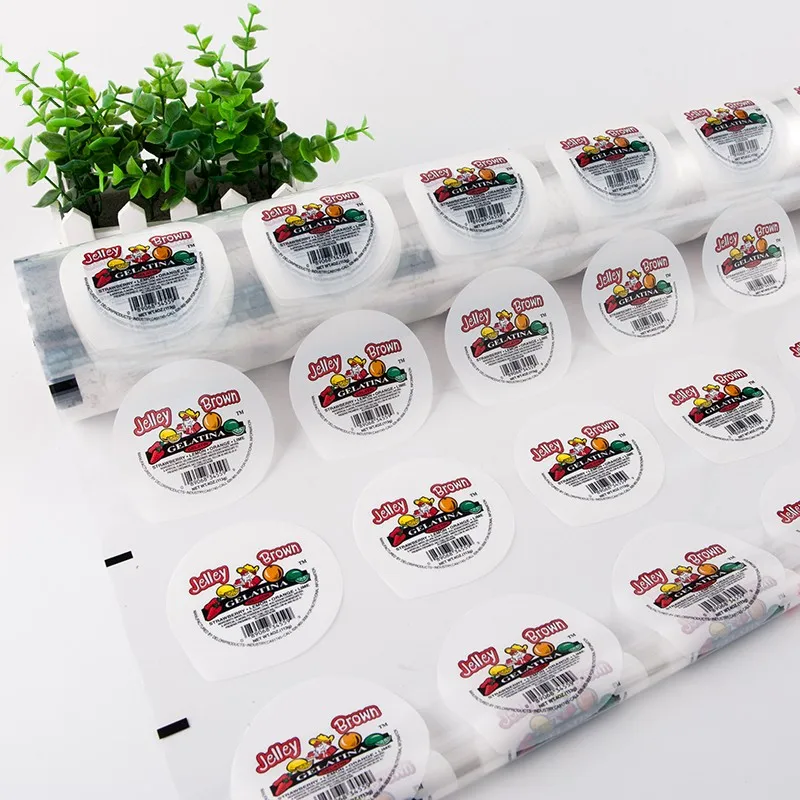 Luckytime Aluminum Foil heat Sealing lid film in roll for PP PET cups eight consecutive yogurt water beverage cups