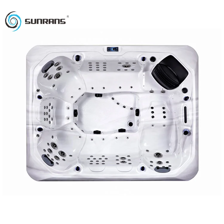 Sunrans Luxury 8 Person Acrylic Whirlpool Massage Bathtub With Hydrotherapy Jet Hot Tubs And Outdoor Spa For Backyard